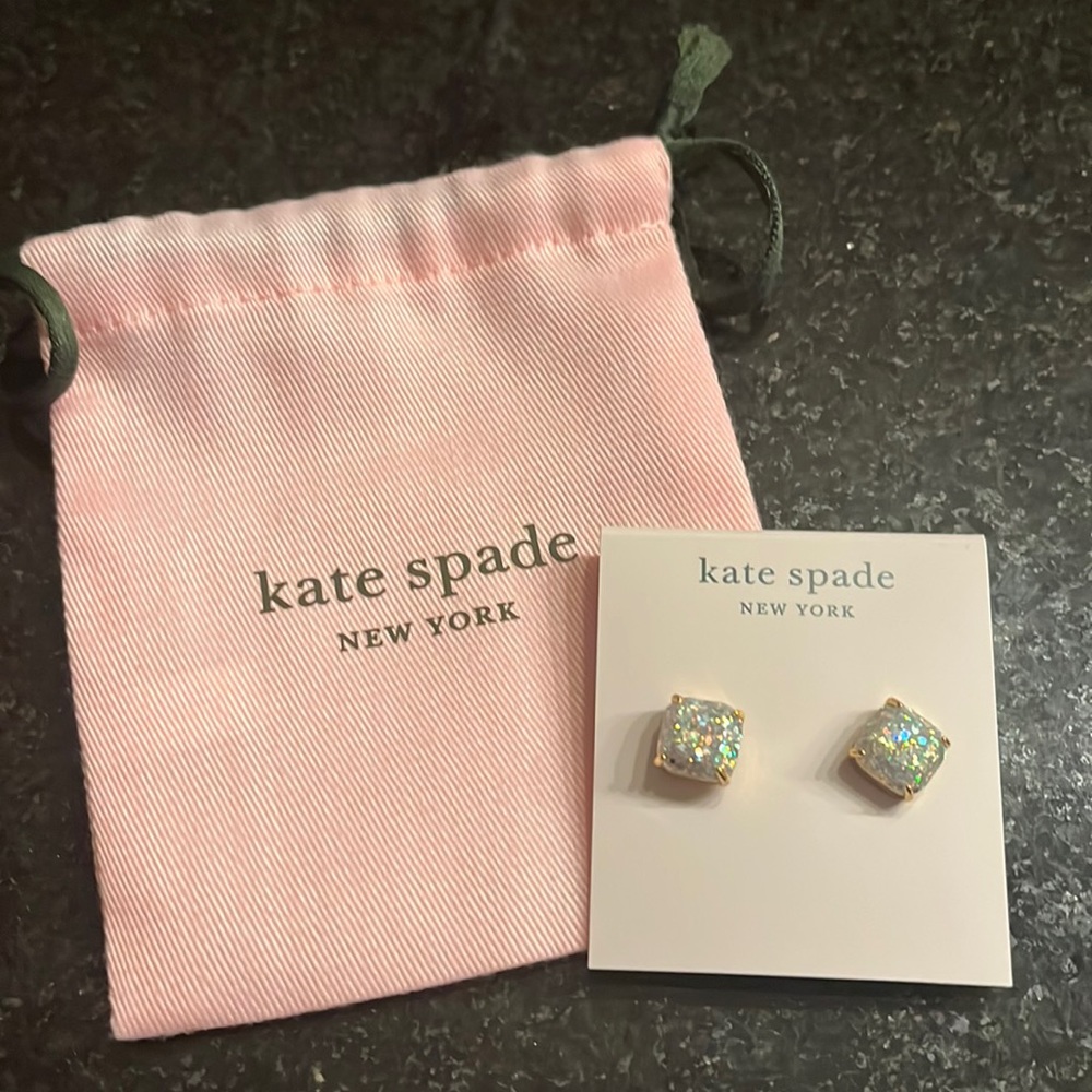 Kate Spade opal & gold earrings